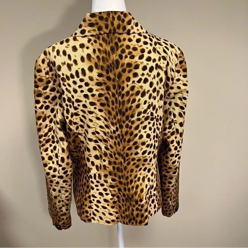 Jones New York animal print blazer. Size 12 - Picture 3 of 6